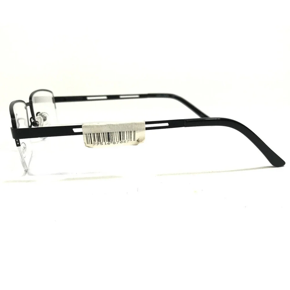 Eight to Eighty Eyeglasses Frames NEW YORK BLACK Rectangular Half Rim 56-18-140